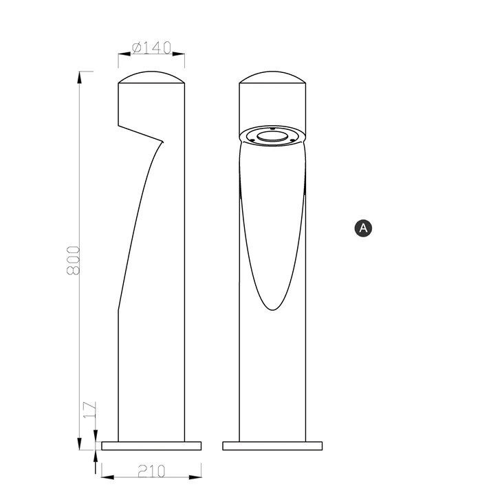 Black Bollard Lights Outdoor
