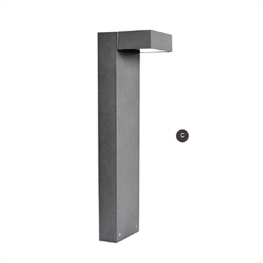 Lampu Bollard Hitam Persegi
